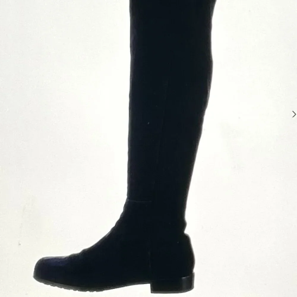 Stuart Weitzman Suede Boots in Black & Blue Color Size 9